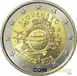 2 Euro 2012 Large Obverse coin