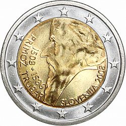 2 Euro 2008 Large Obverse coin