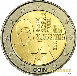 2 Euro 2011 Large Obverse coin