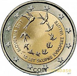 2 Euro 2017 Large Obverse coin