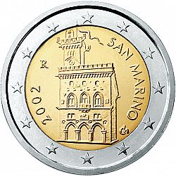 2 Euro 2002 Large Obverse coin