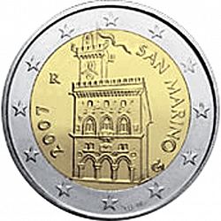 2 Euro 2007 Large Obverse coin