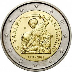 2 Euro 2011 Large Obverse coin