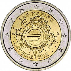 2 Euro 2012 Large Obverse coin