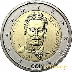 2 Euro 2014 Large Obverse coin