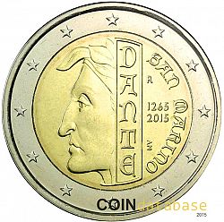 2 Euro 2015 Large Obverse coin