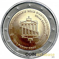 2 Euro 2015 Large Obverse coin