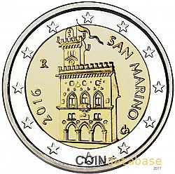 2 Euro 2016 Large Obverse coin