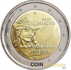 2 Euro 2016 Large Obverse coin