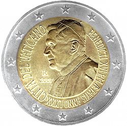 2 Euro 2007 Large Obverse coin