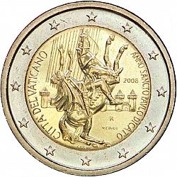 2 Euro 2008 Large Obverse coin