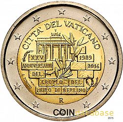 2 Euro 2014 Large Obverse coin