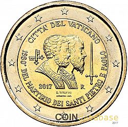 2 Euro 2017 Large Obverse coin