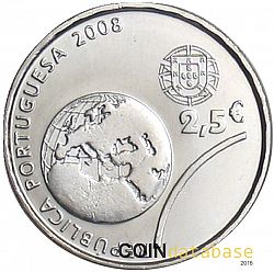 2.5 Euro 2008 Large Obverse coin