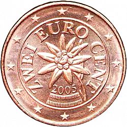 2 cent 2005 Large Obverse coin