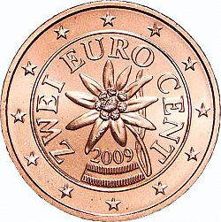 2 cent 2009 Large Obverse coin