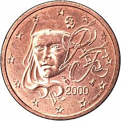 2 cent 2000 Large Obverse coin