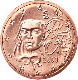 2 cent 2003 Large Obverse coin