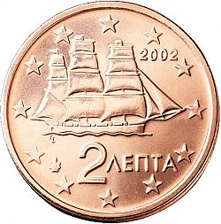 2 cent 2002 Large Obverse coin