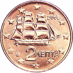 2 cent 2008 Large Obverse coin