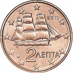 2 cent 2010 Large Obverse coin