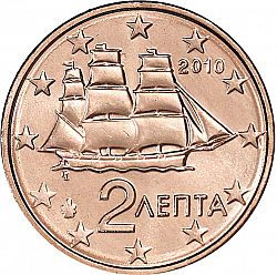 2 cent 2010 Large Obverse coin