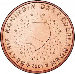 2 cent 2001 Large Obverse coin