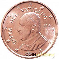 2 cent 2014 Large Obverse coin