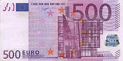 500 Euro 2002 Large Obverse coin