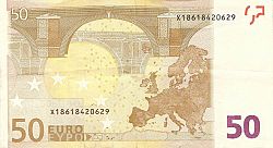 50 Euro 2002 Large Reverse coin