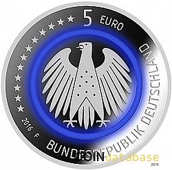 5 Euro 2016 Large Reverse coin