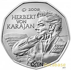 5 Euro 2008 Large Obverse coin