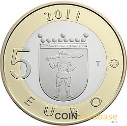 5 Euro 2011 Large Reverse coin