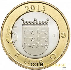 5 Euro 2013 Large Reverse coin