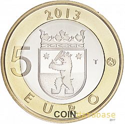 5 Euro 2013 Large Reverse coin