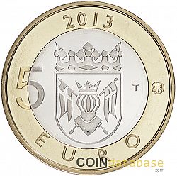 5 Euro 2013 Large Reverse coin