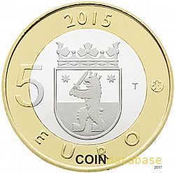 5 Euro 2015 Large Reverse coin