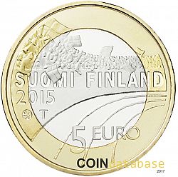 5 Euro 2015 Large Reverse coin