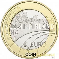 5 Euro 2016 Large Reverse coin
