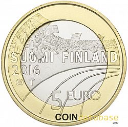 5 Euro 2016 Large Reverse coin