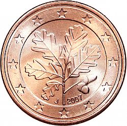 5 cent 2007 Large Obverse coin