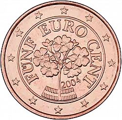 5 cent 2004 Large Obverse coin