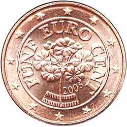 5 cent 2005 Large Obverse coin