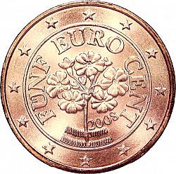 5 cent 2008 Large Obverse coin