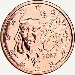 5 cent 2007 Large Obverse coin