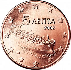 5 cent 2002 Large Obverse coin