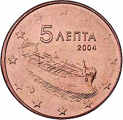 5 cent 2004 Large Obverse coin