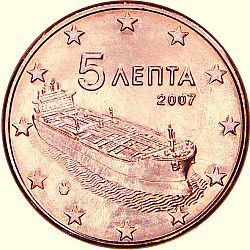 5 cent 2007 Large Obverse coin