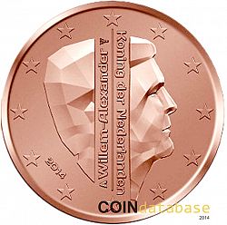 5 cent 2014 Large Obverse coin