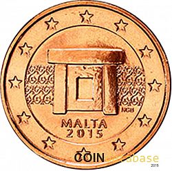 5 cent 2015 Large Obverse coin